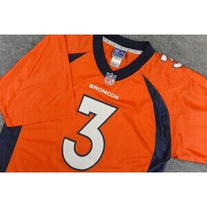 Denver Broncos Jersey Mens Small Orange NFL Pro Line Russell Wilson #3